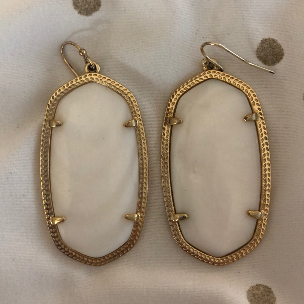 Kendra Scott White Danielle Earrings